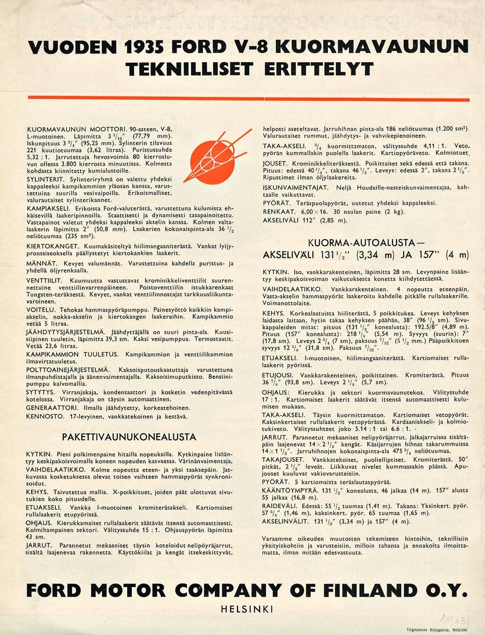 800 kierrosta minuutissa. Kolmesta kohdasta kiinnitetty kumialustoille. SYLINTERIT. Sylinteriryhmä on valettu yhdeksi kappaleeksi kampikammion yläosan kanssa, varustettuina suurilla vesivaipoilla.