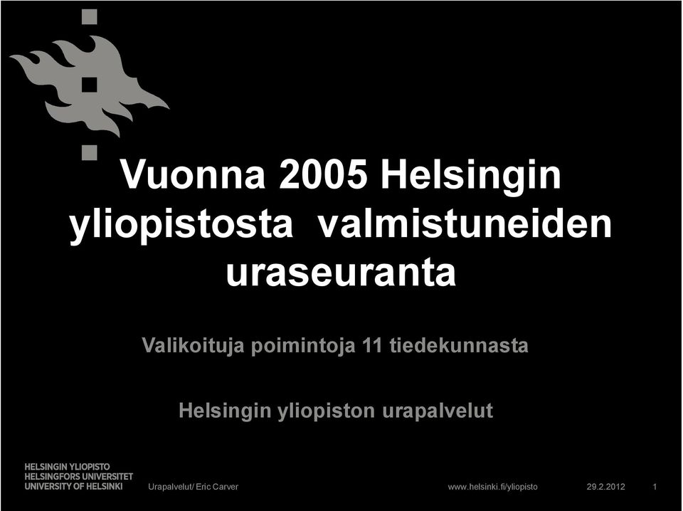 poimintoja 11 tiedekunnasta Helsingin