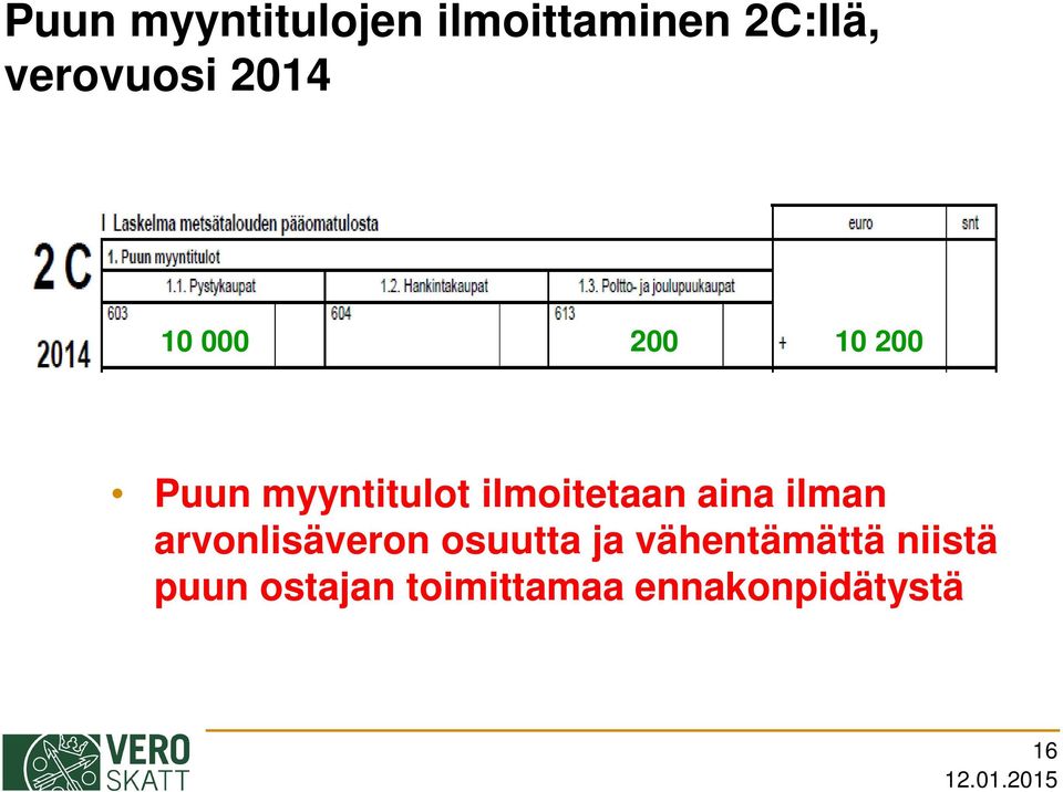 ilmoitetaan aina ilman arvonlisäveron osuutta ja