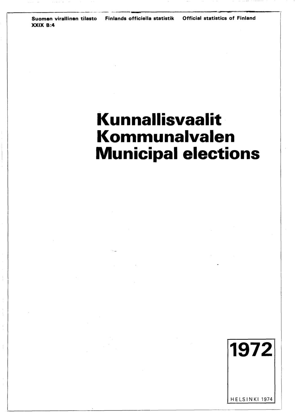 of Finland XXIX B:4 Kunnallisvaalit