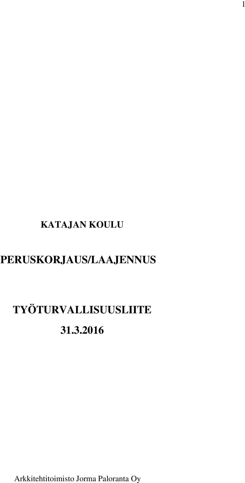 TYÖTURVALLISUUSLIITE 31