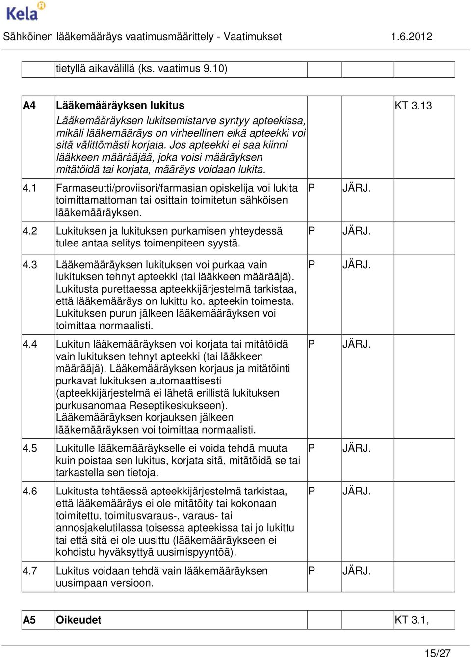 1 Farmaseutti/proviisori/farmasian opiskelija voi lukita toimittamattoman tai osittain toimitetun sähköisen lääkemääräyksen. 4.