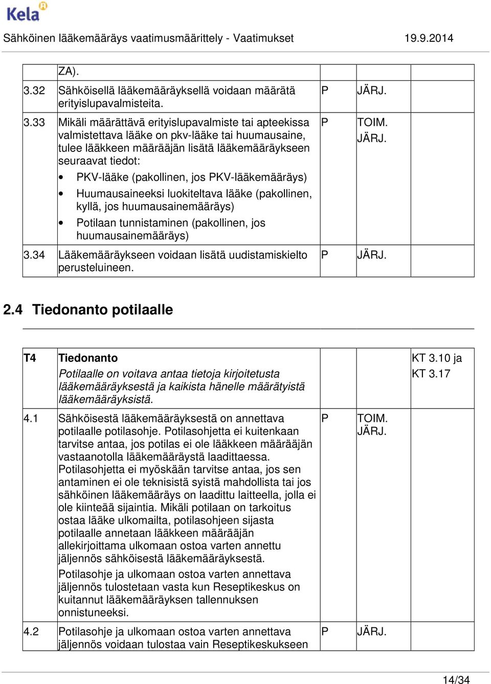 33 Mikäli määrättävä erityislupavalmiste tai apteekissa valmistettava lääke on pkv-lääke tai huumausaine, tulee lääkkeen määrääjän lisätä lääkemääräykseen seuraavat tiedot: KV-lääke (pakollinen, jos