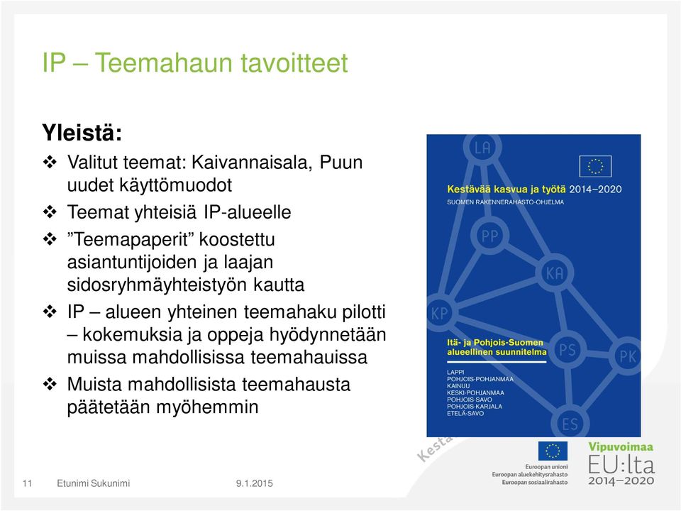 sidosryhmäyhteistyön kautta IP alueen yhteinen teemahaku pilotti kokemuksia ja oppeja