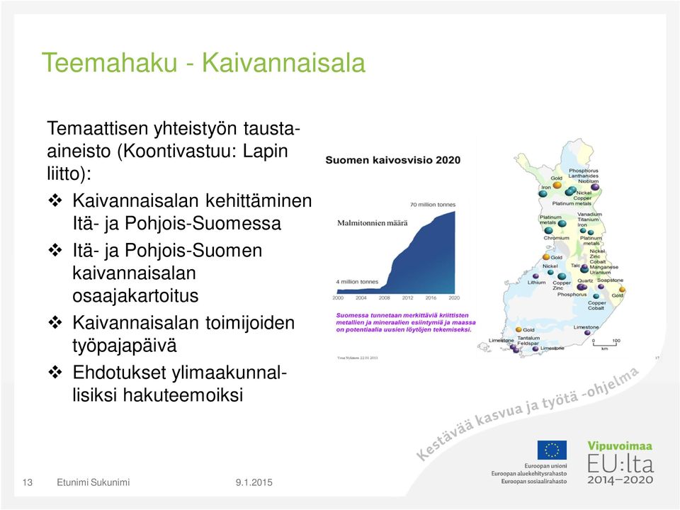 Pohjois-Suomessa Itä- ja Pohjois-Suomen kaivannaisalan osaajakartoitus