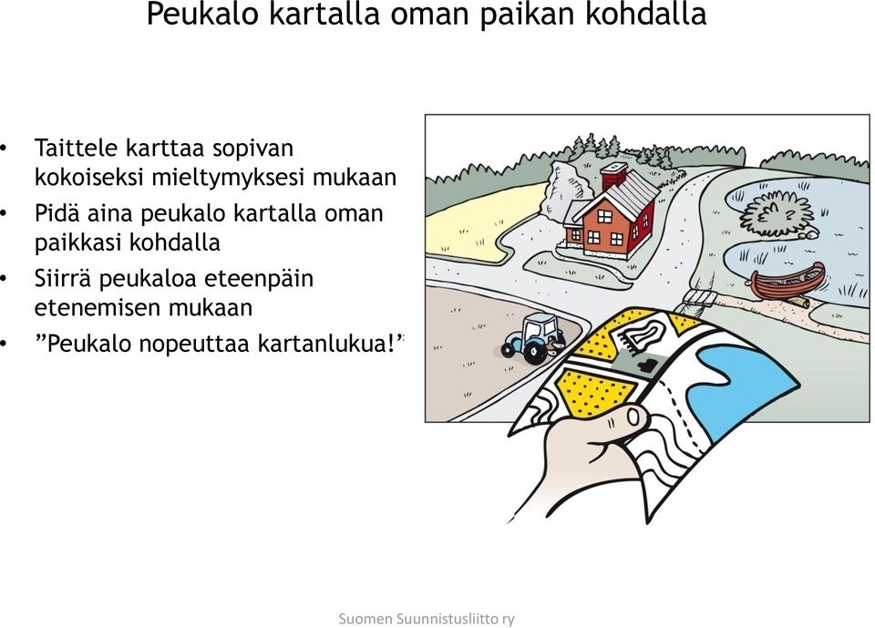 kartalla oman paikkasi kohdalla Siirrä peukaloa eteenpäin