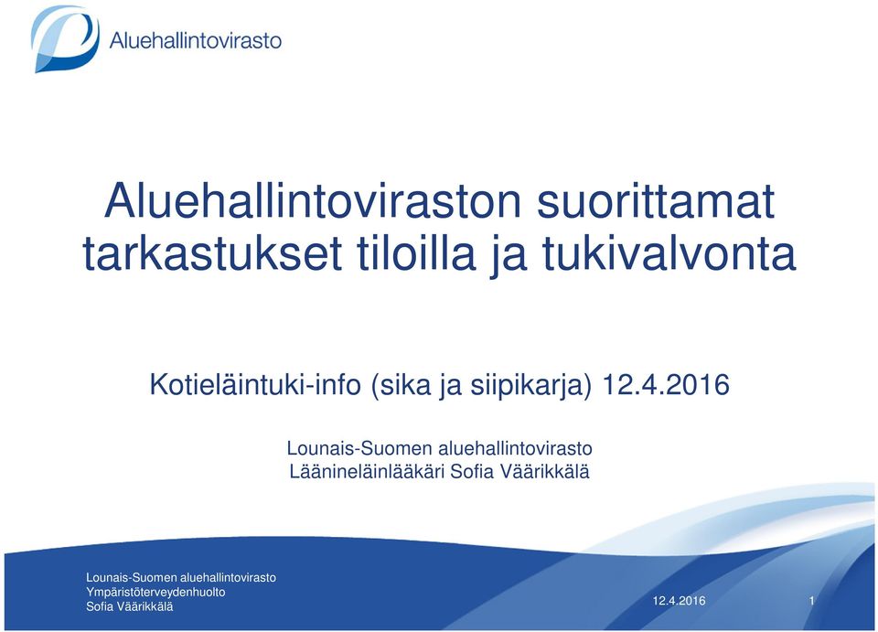 tukivalvonta Kotieläintuki-info