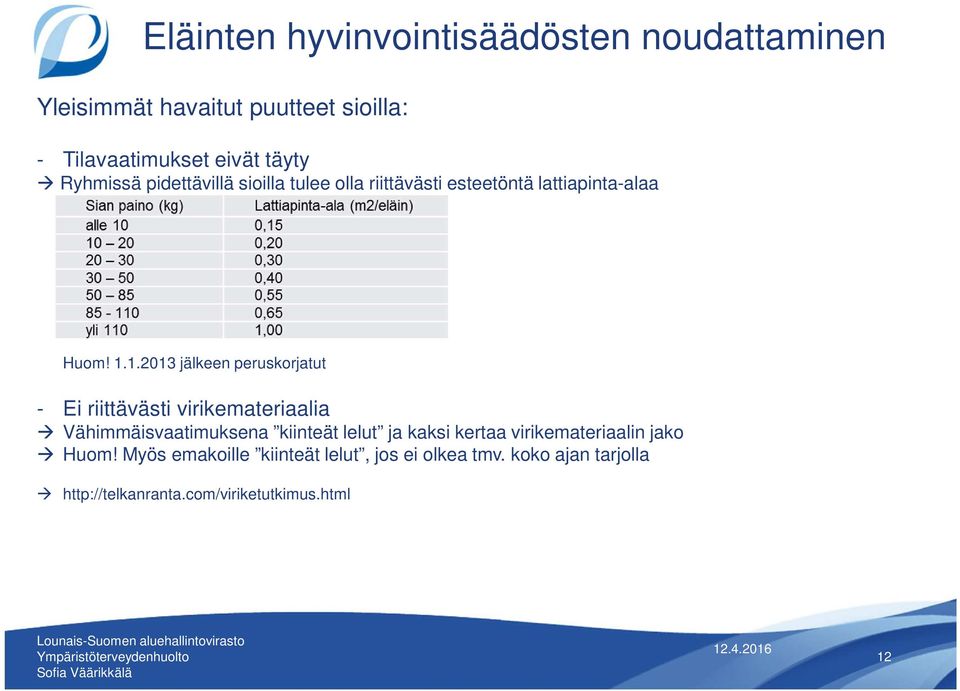 1.2013 jälkeen peruskorjatut - Ei riittävästi virikemateriaalia Vähimmäisvaatimuksena kiinteät lelut ja kaksi