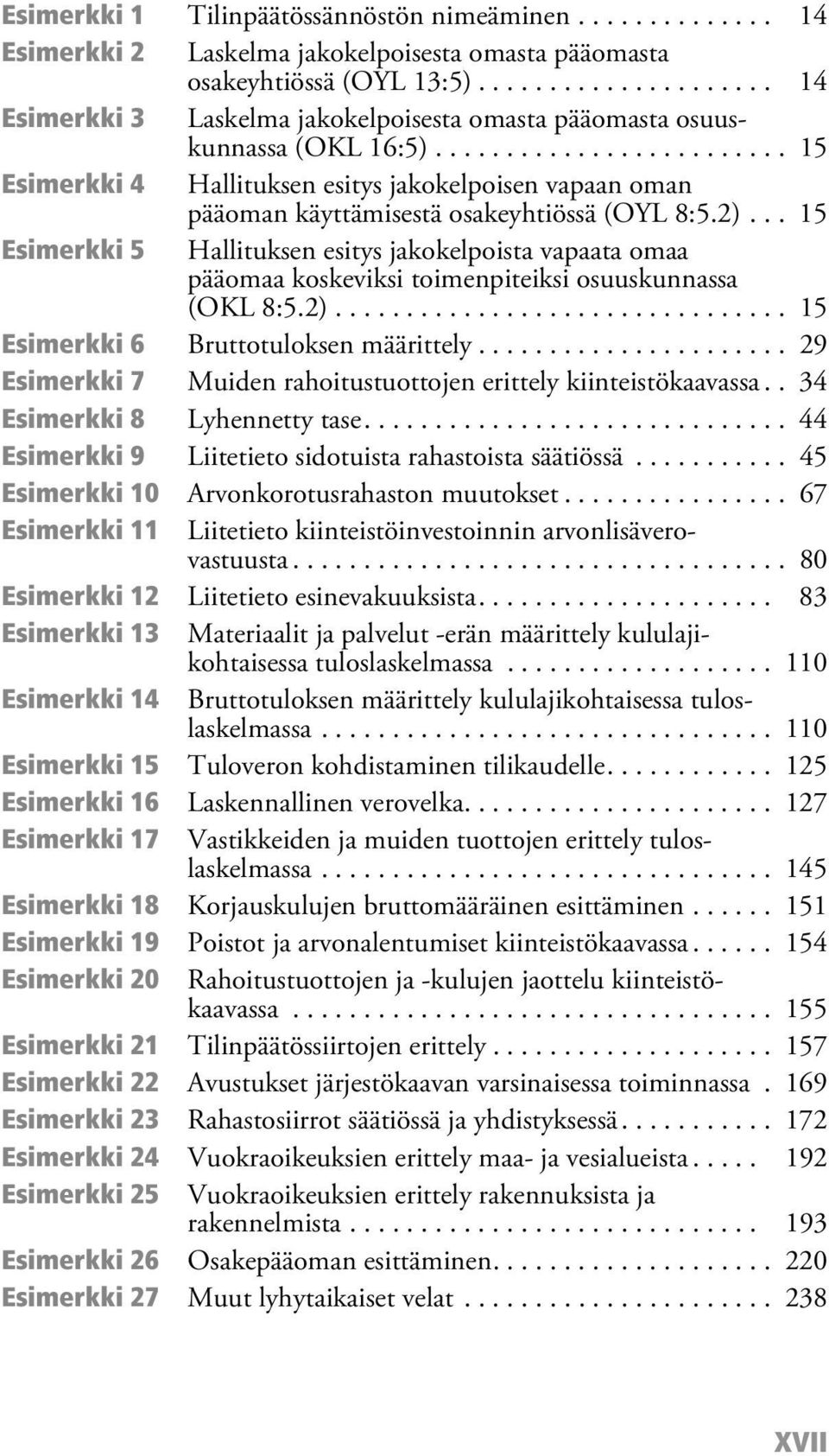 ........................ 15 Esimerkki 4 Hallituksen esitys jakokelpoisen vapaan oman pääoman käyttämisestä osakeyhtiössä (OYL 8:5.2).