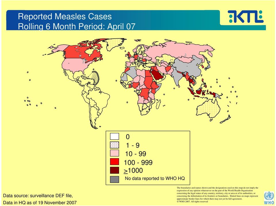 the World Health Organization concerning the legal status of any country, territory, city or area or of its authorities, or concerning the delimitation of its