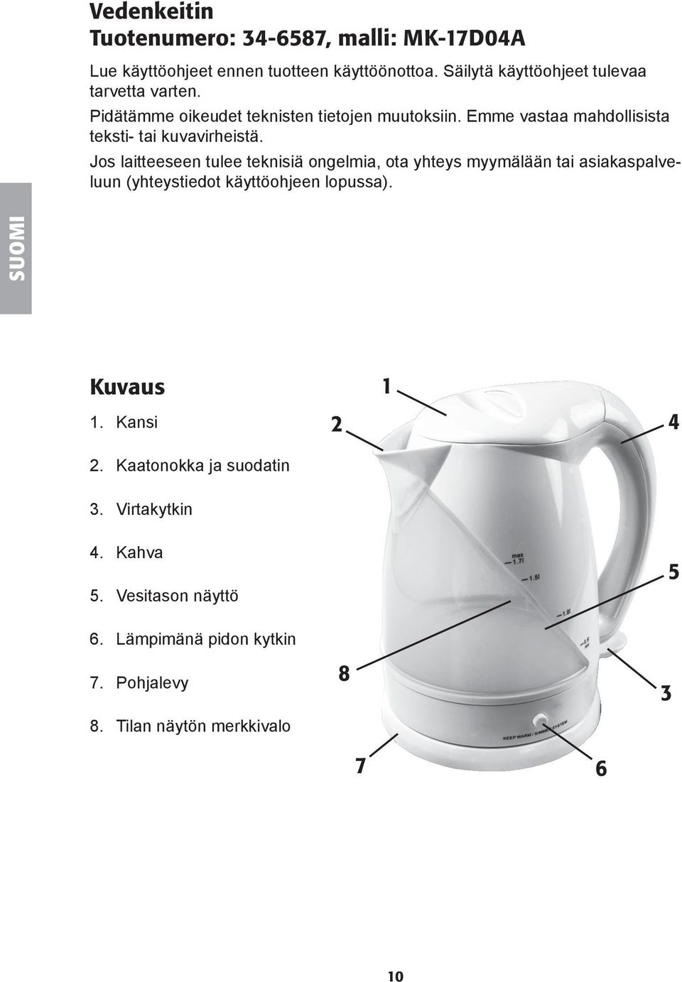 Emme vastaa mahdollisista teksti- tai kuvavirheistä.