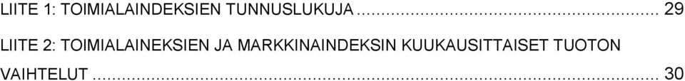 .. 29 LIITE 2: TOIMIALAINEKSIEN