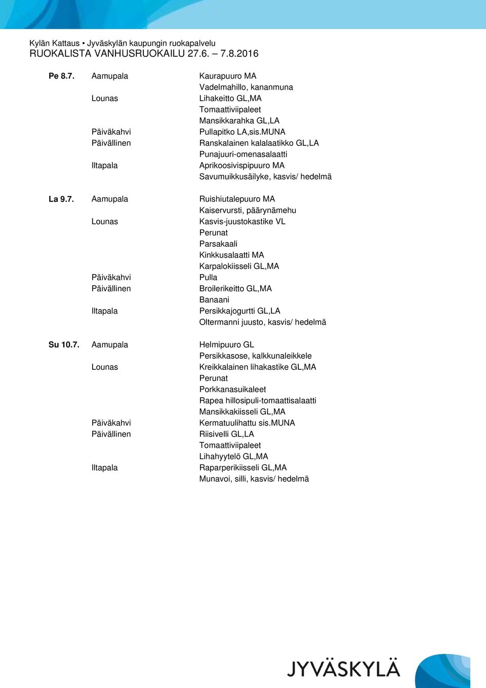 Savumuikkusäilyke, kasvis/ hedelmä La 9.7.