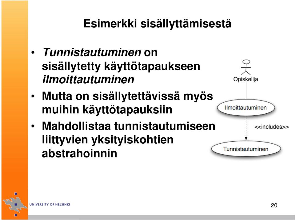 sisällytettävissä myös muihin käyttötapauksiin