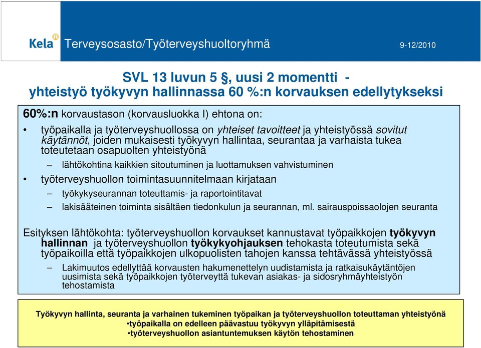 vahvistuminen työterveyshuollon toimintasuunnitelmaan kirjataan työkykyseurannan toteuttamis- ja raportointitavat lakisääteinen toiminta sisältäen tiedonkulun ja seurannan, ml.