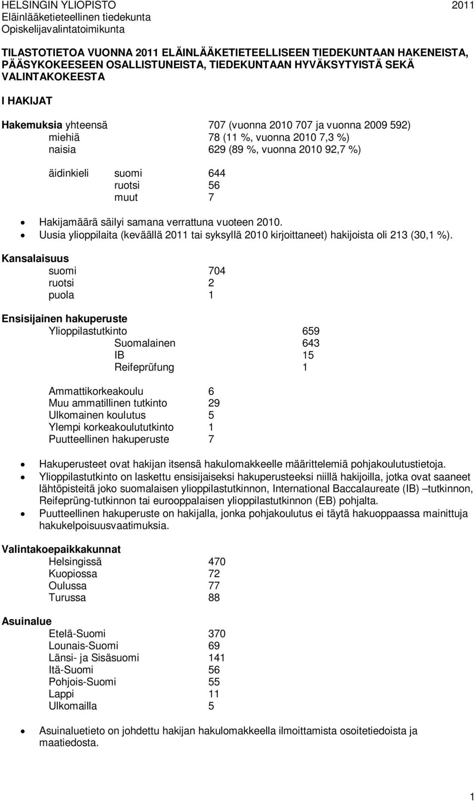 Uusia ylioppilaita (keväällä 0 tai syksyllä 00 kirjoittaneet) hakijoista oli 3 (30, %).