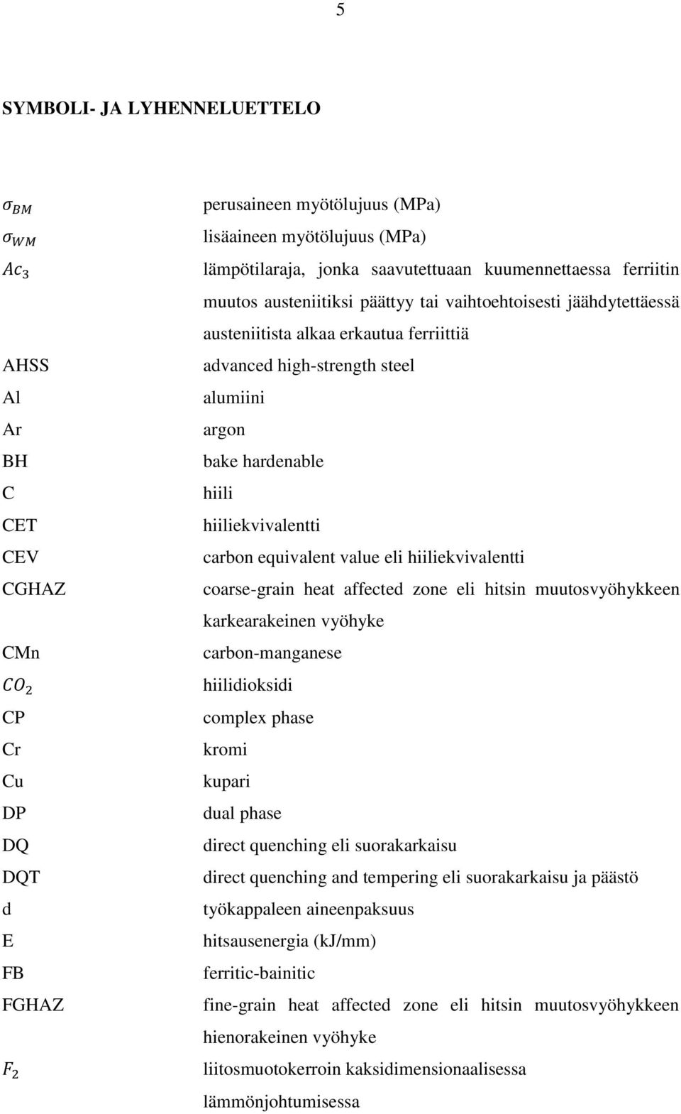 hardenable hiili hiiliekvivalentti carbon equivalent value eli hiiliekvivalentti coarse-grain heat affected zone eli hitsin muutosvyöhykkeen karkearakeinen vyöhyke carbon-manganese hiilidioksidi