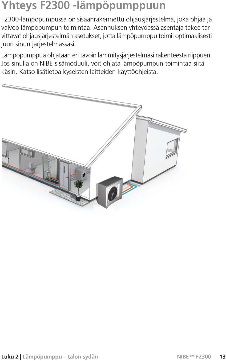 järjestelmässäsi. Lämpöpumppua ohjataan eri tavoin lämmitysjärjestelmäsi rakenteesta riippuen.