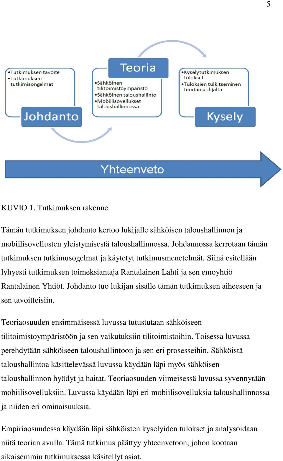 Johdanto tuo lukijan sisälle tämän tutkimuksen aiheeseen ja sen tavoitteisiin. Teoriaosuuden ensimmäisessä luvussa tutustutaan sähköiseen tilitoimistoympäristöön ja sen vaikutuksiin tilitoimistoihin.