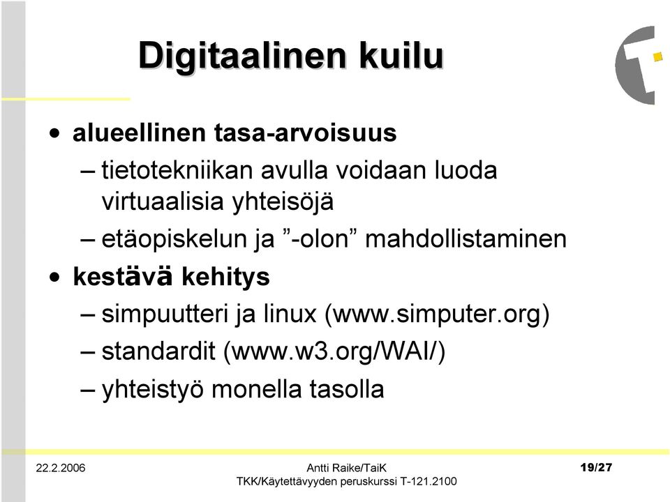 -olon mahdollistaminen kestävä kehitys simpuutteri ja linux (www.