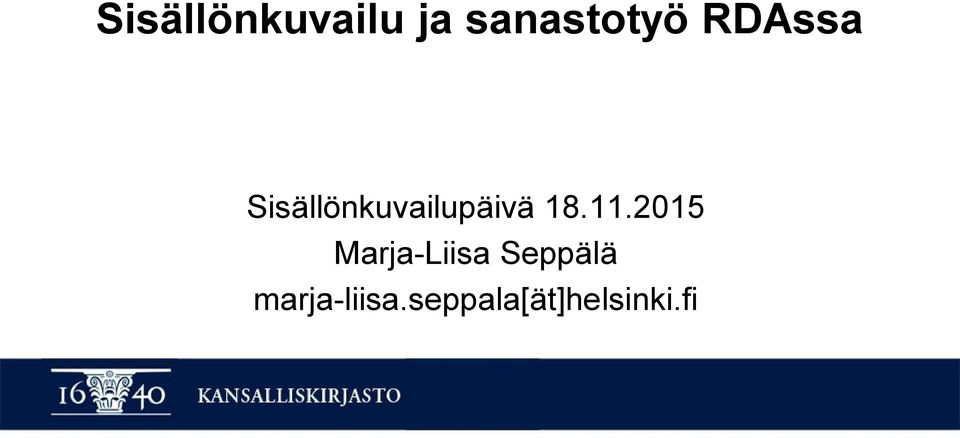 11.2015 Marja-Liisa Seppälä