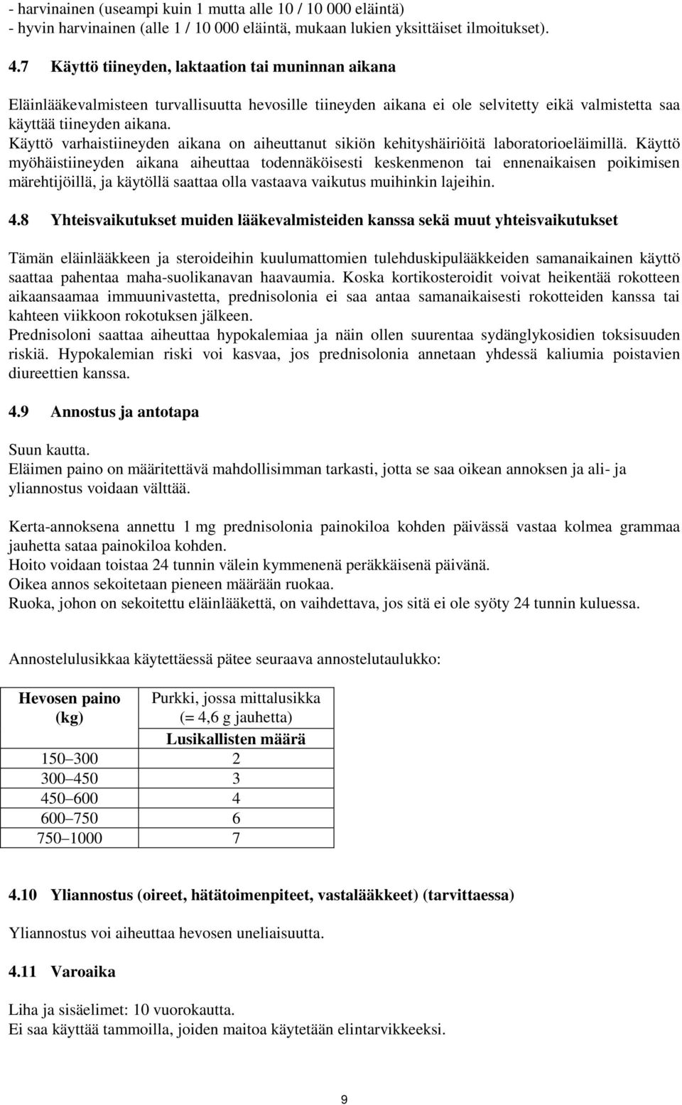 Käyttö varhaistiineyden aikana on aiheuttanut sikiön kehityshäiriöitä laboratorioeläimillä.