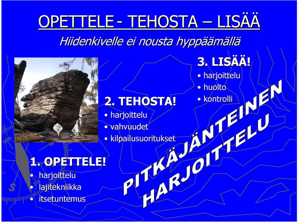 harjoittelu lajitekniikka itsetuntemus 2. TEHOSTA!