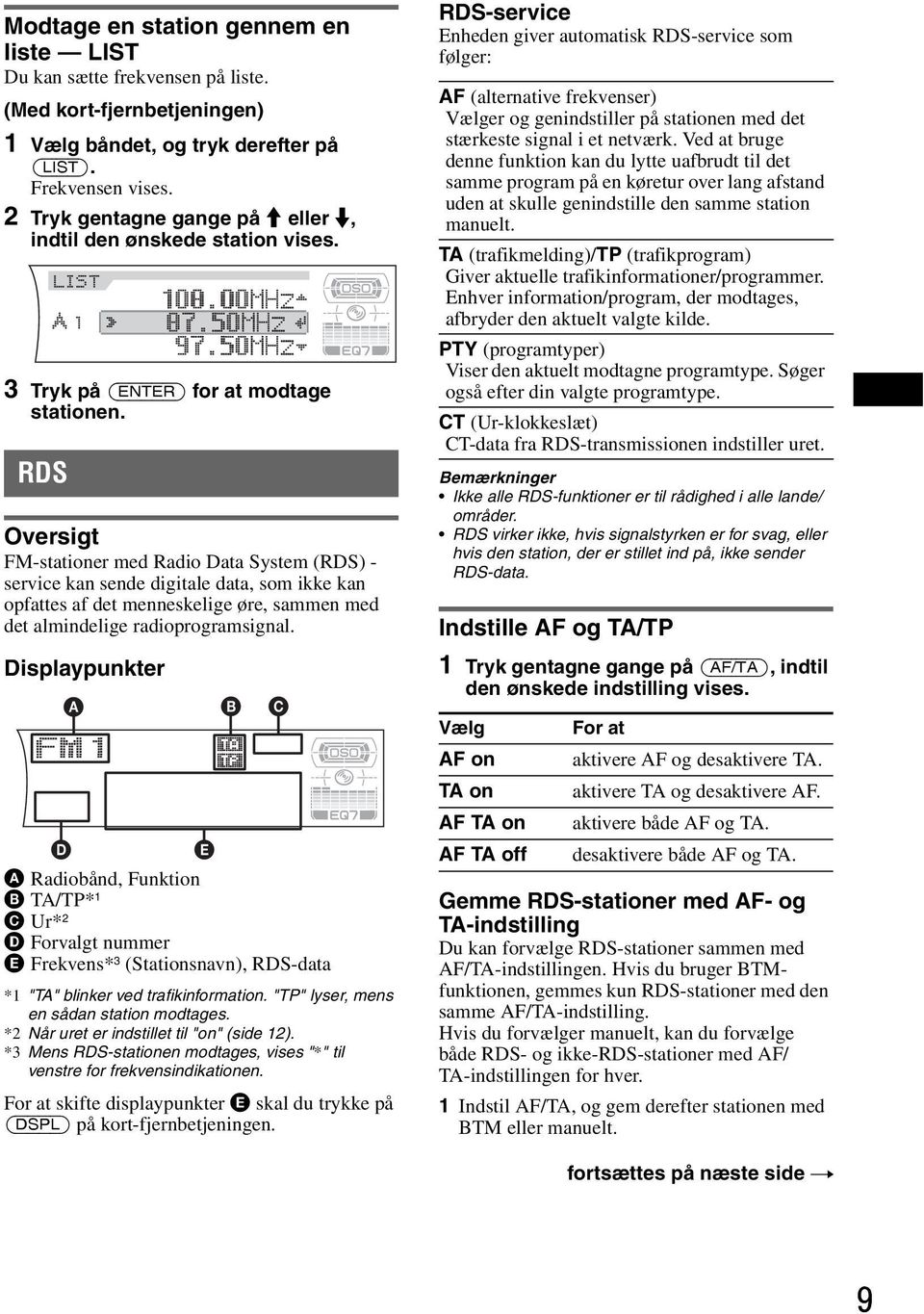 RDS Oversigt FM-stationer med Radio Data System (RDS) - service kan sende digitale data, som ikke kan opfattes af det menneskelige øre, sammen med det almindelige radioprogramsignal.