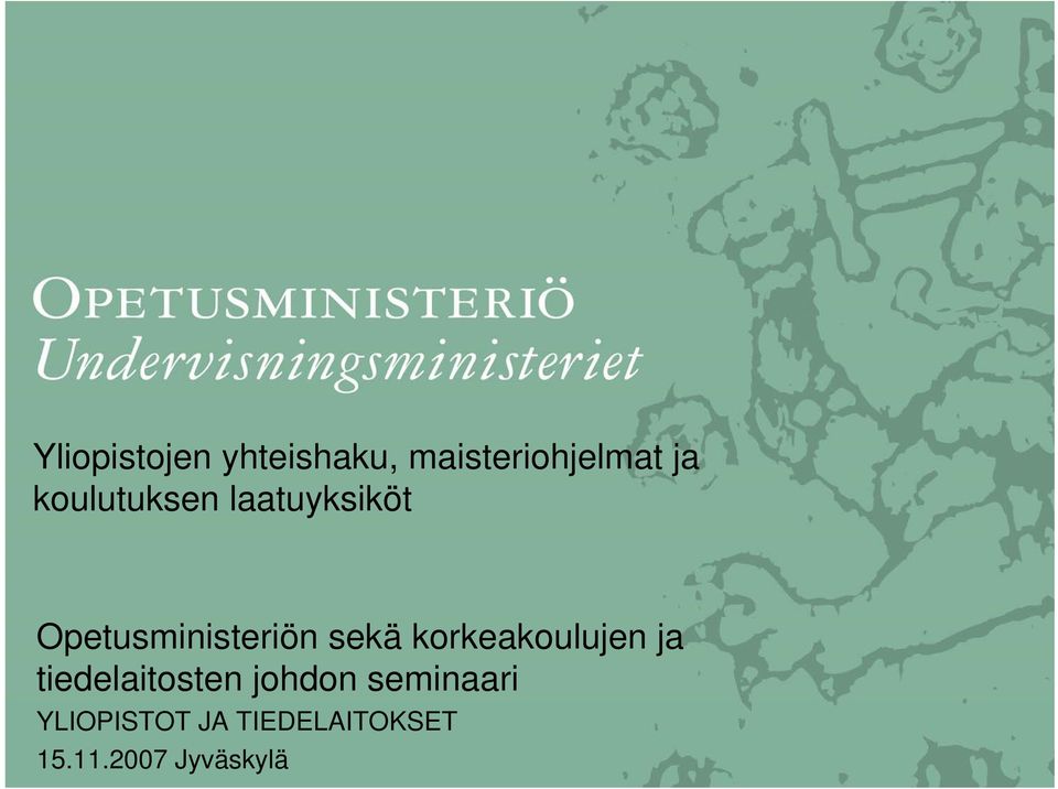 korkeakoulujen ja tiedelaitosten johdon