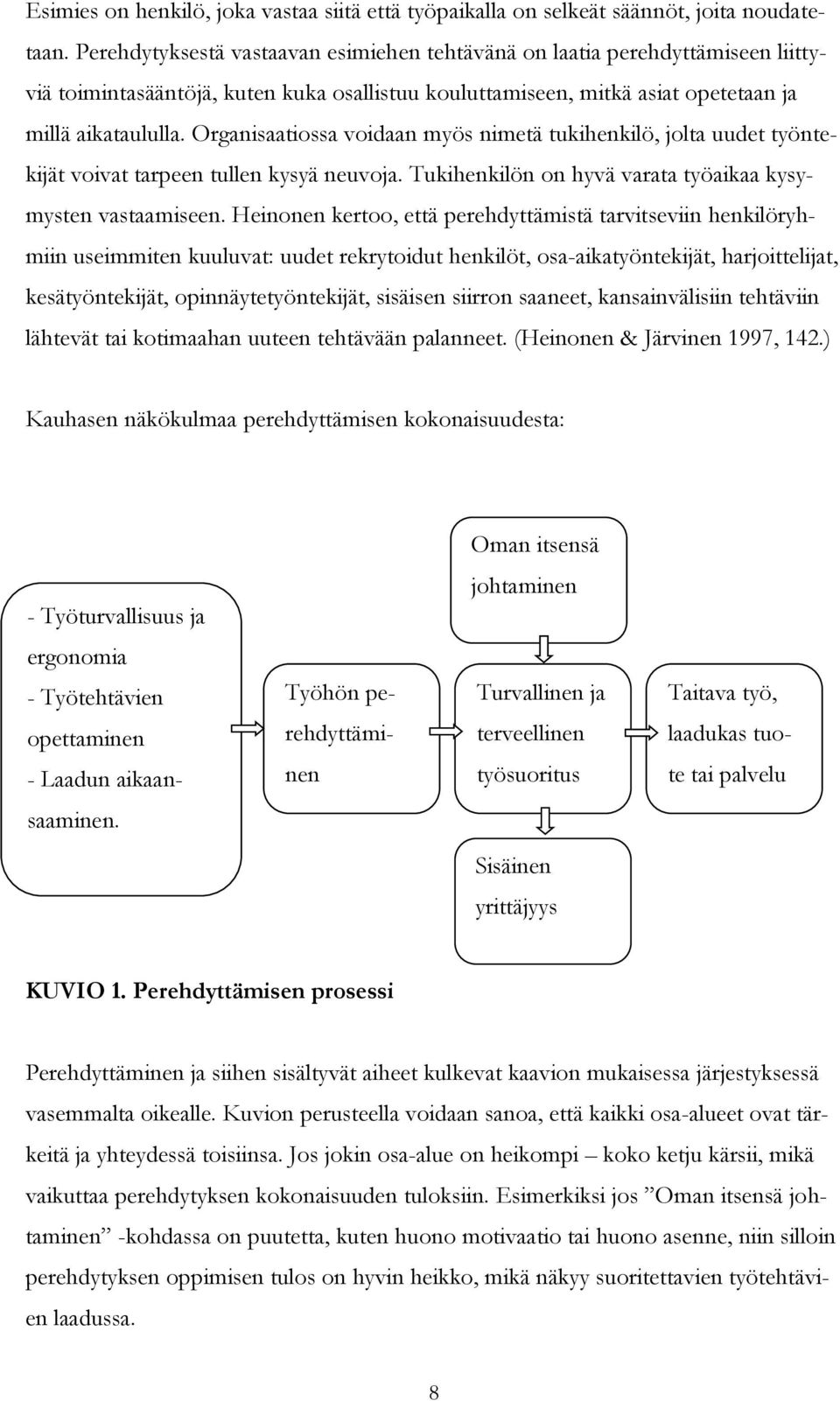 Organisaatiossa voidaan myös nimetä tukihenkilö, jolta uudet työntekijät voivat tarpeen tullen kysyä neuvoja. Tukihenkilön on hyvä varata työaikaa kysymysten vastaamiseen.