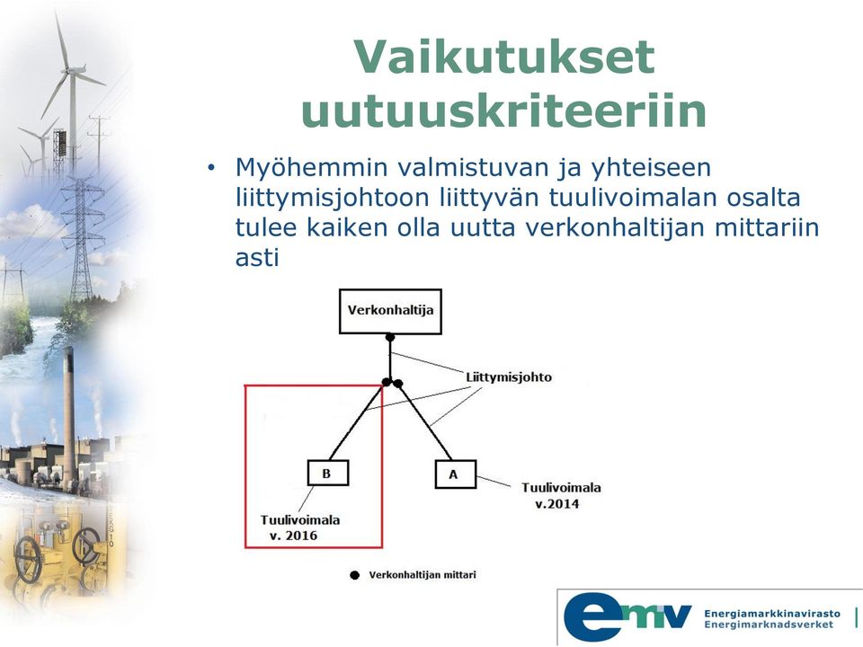 liittyvän tuulivoimalan osalta tulee