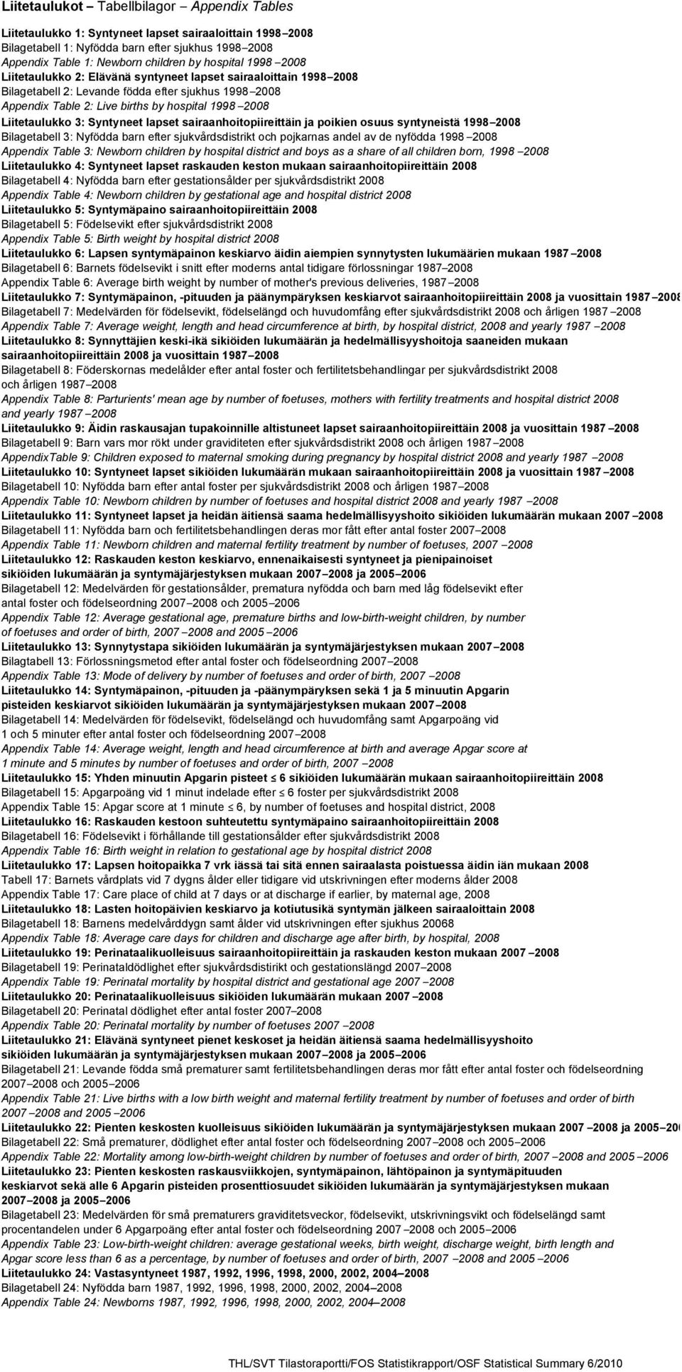 Liitetaulukko 3: Syntyneet lapset sairaanhoitopiireittäin ja poikien osuus syntyneistä 1998 2008 Bilagetabell 3: Nyfödda barn efter sjukvårdsdistrikt och pojkarnas andel av de nyfödda 1998 2008