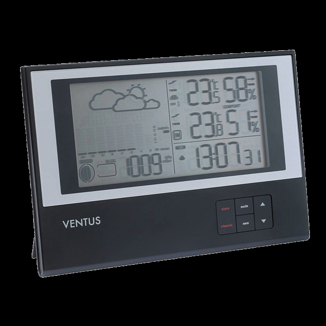 W266 Digitaalinen -sisä- ja ulkolämpömittari Uusi älykäs "all in one" sääasema, jossa ominaisuuksina sääennustus, lämpötilan, kosteuden, UV-säteilyn, salamoiden, tuulen ja sateen mittaus.