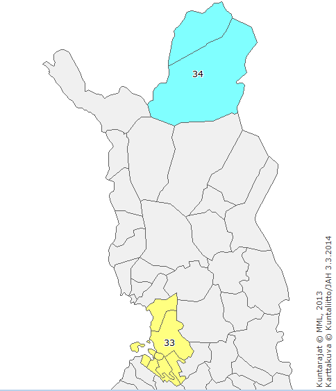 Käynnissä olevat kuntajakoselvitykset