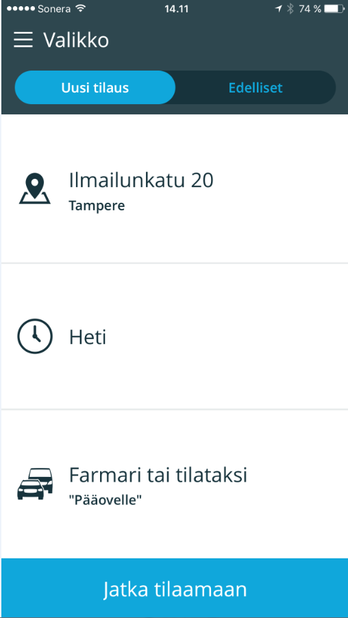 Tilausten automatisointi Taksiala mukana muutoksessa Myös yhteiskunnan korvaamat matkat Maksaminen tilausapplikaatioilla Kimppataksiratkaisut Matkaketjut