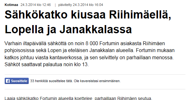 Näin siitä viestittiin