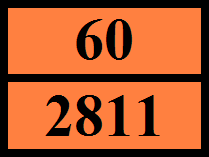 ADR IMDG IATA Kuljetusasiakirjan kuvaus UN 2811 MYRKYLLINEN KIINTEÄ AINE, ORGAANINEN, N.O.S., 6.1, III, (E), VAARALLINEN YMPÄRISTÖLLE UN 2811, 6.1, III, MARINE POLLUTANT/ENVIRONMENTALLY HAZARDOUS 14.