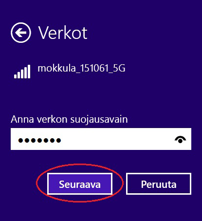 DNA-Mokkula-5G-XXXX Mikäli haluat jakaa tiedostoja laitteiden välillä, valitse alempi kohta.