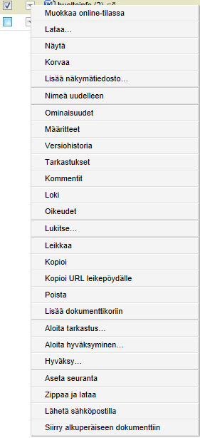 paikasta vaikka alkuperäiset tiedostot sijaitsevat useissa kansioissa.