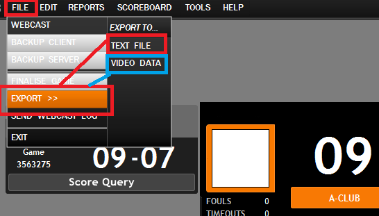 XML- JA FDP-TIEDOSTOJEN TALLENTAMINEN XML-tiedoston tallentaminen klikkaa auki File klikkaa alle avautuvasta valikosta Export=> klikkaa Export to valikosta VIDEO DATA FDP-tiedoston tallentaminen