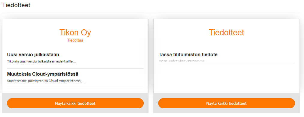 Toukokuu 2016 5 (32) Etusivu on NetTikon-sovellusten oletusnäkymä sisäänkirjautumisen jälkeen.