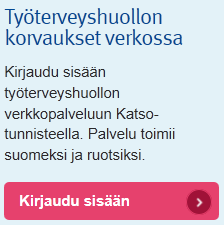 Verkkohakemuksen täyttö pohjatietojen avulla Työterveyshuollon palveluntuottaja lähettää tietojärjestelmästään korvaushakemuksen pohjatiedot sähköisesti Kelaan.