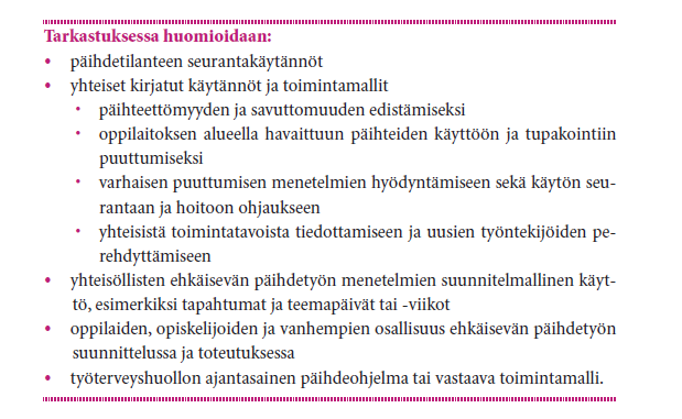 Oppaassa on eri sisältöjen osalta avattu