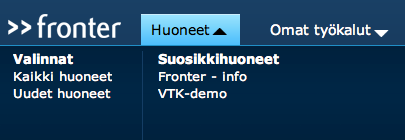 Poista suosikkihuoneista Klikkaa oikealla alhaalla olevista linkeistä Poista suosikkihuoneista.