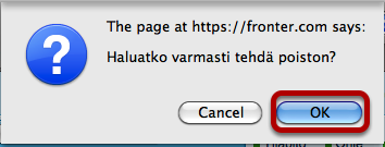 Työkalun poistaminen huoneesta Poistettava työkalu Etsi huoneen työkaluvalikosta se työkalu, jonka haluat poistaa. Klikkaa työkalu auki.