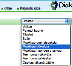 Lopullisen poiston varmistus Varmista lopullinen poisto napsauttamalla OK. Huone-työkalu Klikkaa huonetyökaluista Huone.