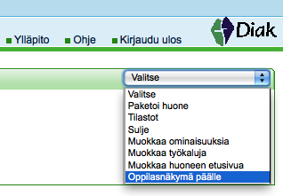 Oppilasnäkymä Tässä ohjeessa opit vaihtamaan opiskelijanäkymän päälle tarkastellaksesi tekemääsi huonetta opiskelijan silmin.