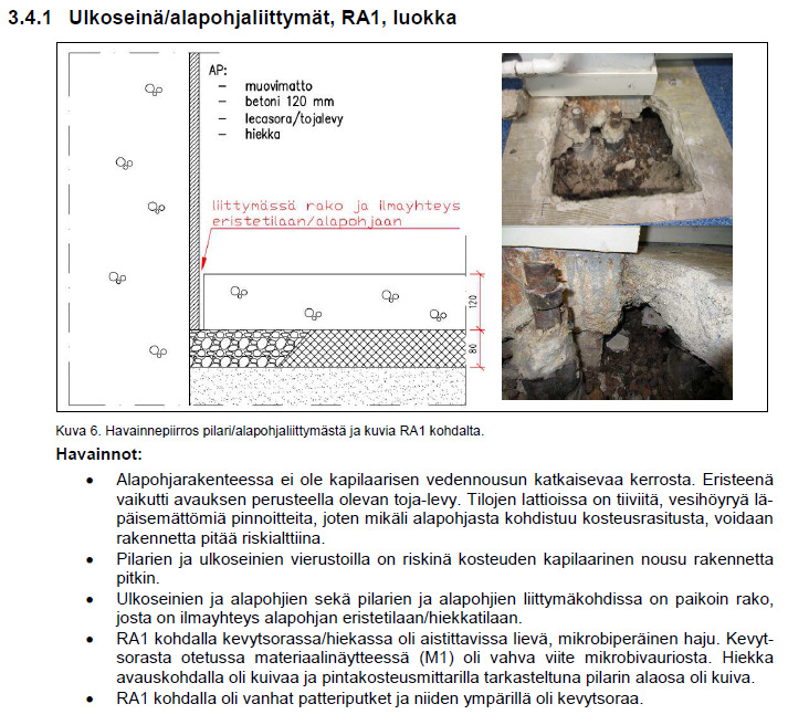 Pylkönmäki, kuntotutkimus Alapohjasta Puuttuu