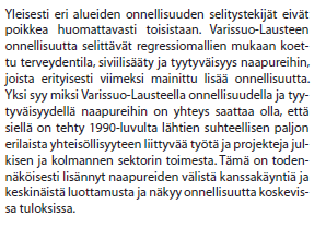 Tutkimusohjelmasta tuloksia