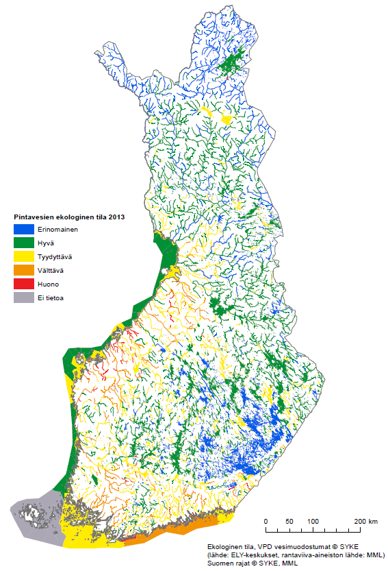 Pintavesien ekologinen tila